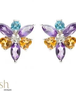 Ash Designs Sale Peora Semi Precious Earring Studs