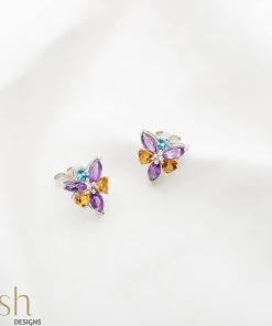 Ash Designs Sale Peora Semi Precious Earring Studs