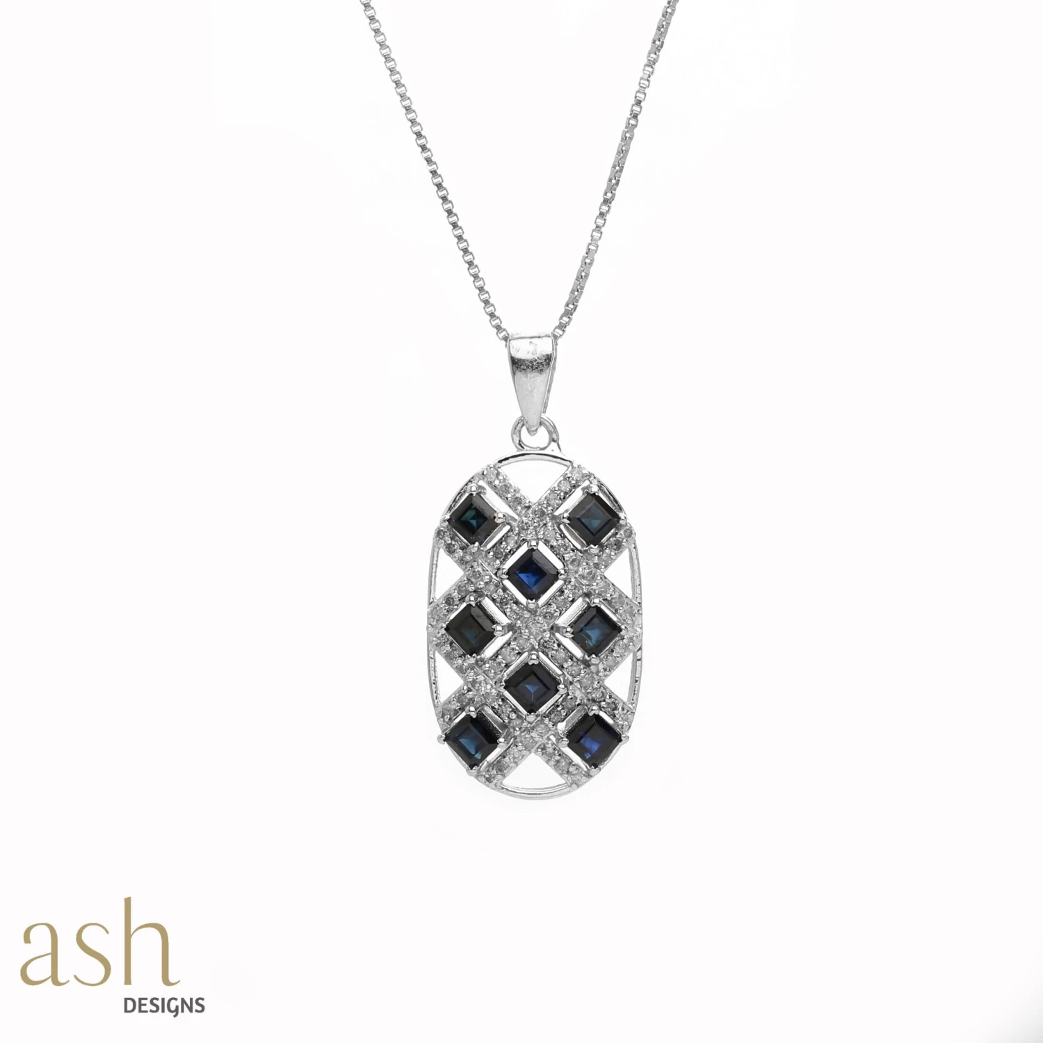 Ash Designs All Of It Blue Sapphire Pendant With Chain