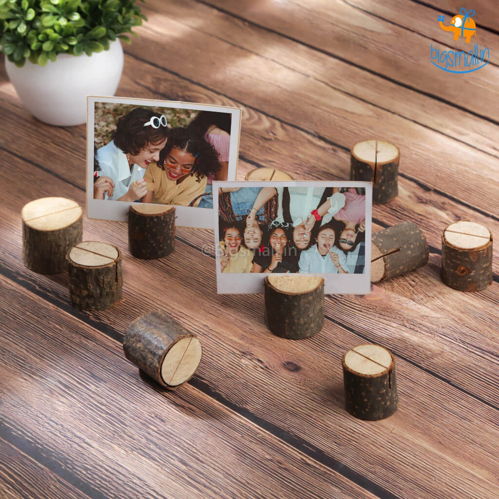 VinnyC Wooden Logs Polaroid Photo Holder - Set Of 10 All Of It