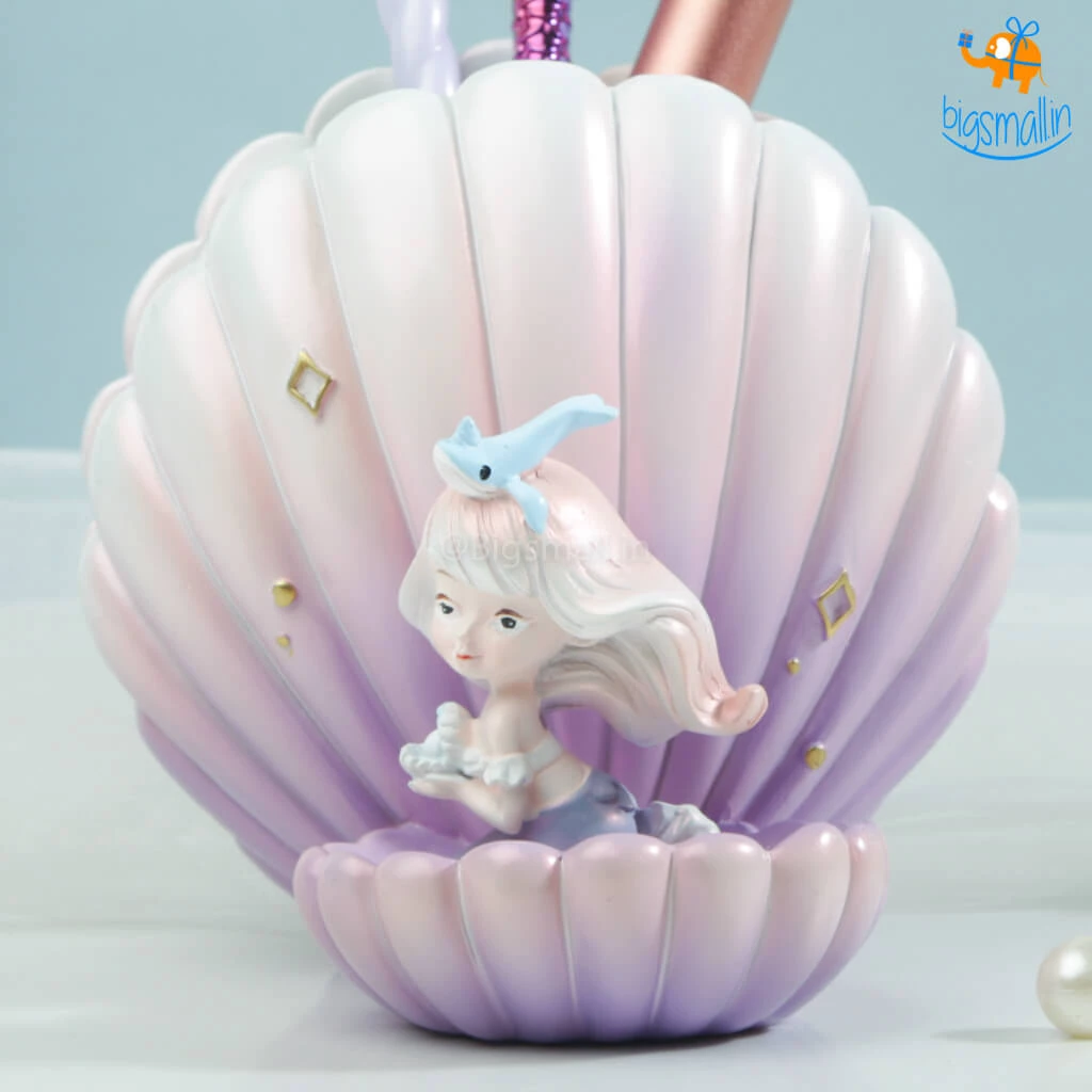Bigsmall_hmk Sea Shell & Mermaid Desk Organizer