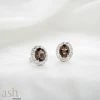 Ash Designs Araliya Smoky Semi Precious Earring Studs