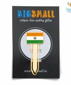 Bigsmall_piu Corporate Indian Flag Metallic Bookmark