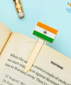 Bigsmall_piu Corporate Indian Flag Metallic Bookmark