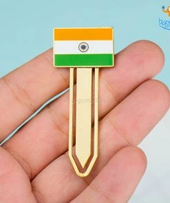 Bigsmall_piu Corporate Indian Flag Metallic Bookmark
