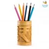 Indian Craft Father's Day Wooden Rupee Symbol Pen Stand