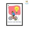 Krita & Penna Entrepreneur Print Poster With Frame Father's Day