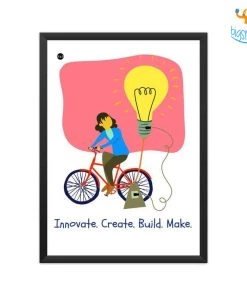 Krita & Penna Entrepreneur Print Poster With Frame Father's Day