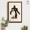 Bigsmall_cc Iron Man Engraved Wooden Frame New