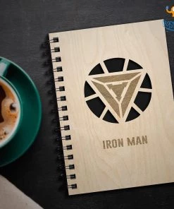 Bigsmall_cc Avengers Superhero Engraved Wooden Diary
