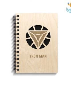 Bigsmall_cc Avengers Superhero Engraved Wooden Diary