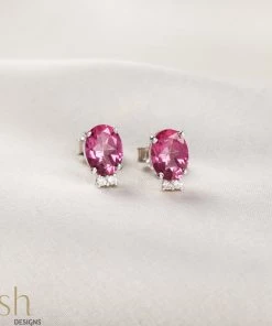 Ash Designs Best Sellers Isla Pink Topaz Pendant With Silver Chain