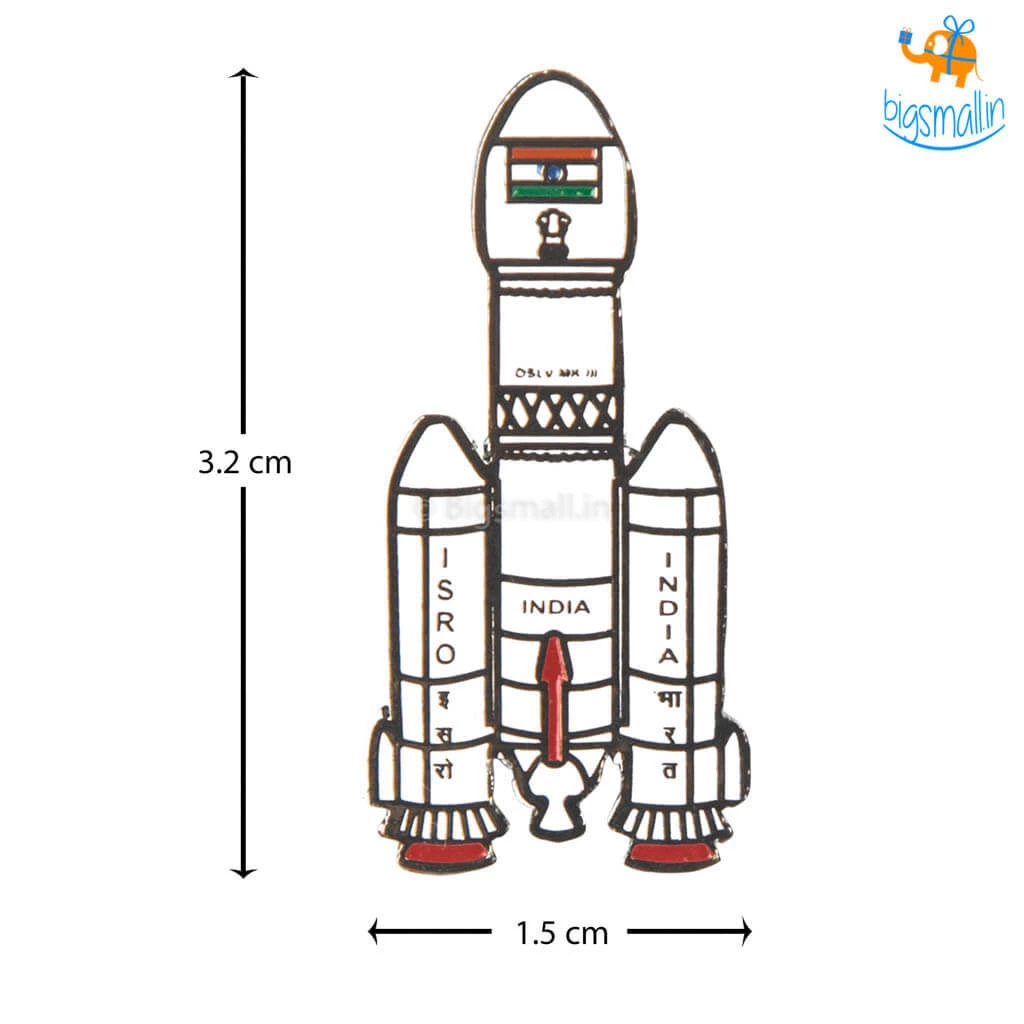 Bigsmall_piu ISRO India Lapel Pin - Set Of 2