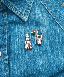 Bigsmall_piu ISRO India Lapel Pin - Set Of 2