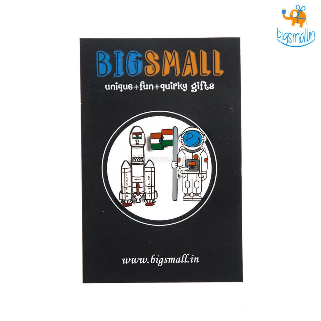 Bigsmall_piu ISRO India Lapel Pin - Set Of 2