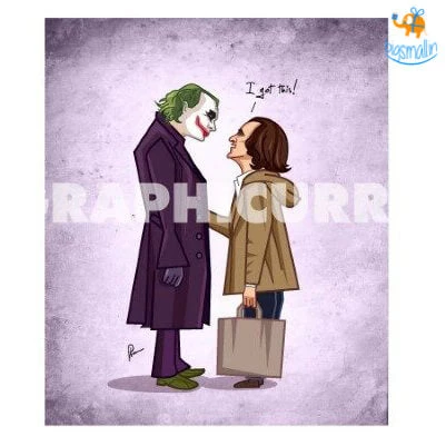 Graphicurry Joker Meets Joker Mini Poster All Of It