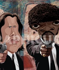 Graphicurry Jules And Vincent Laminated Poster