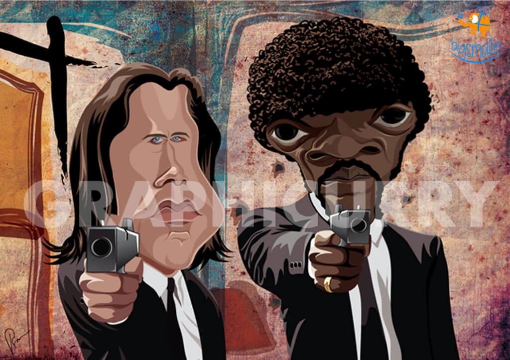 Graphicurry Jules And Vincent Laminated Poster