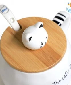 Akshay Mumbai Importer Kitty Mug With Lid & Spoon
