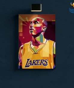 Bigsmall_cc Father's Day Kobe Bryant Printed Wooden Frame