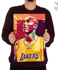 Bigsmall_cc Father's Day Kobe Bryant Printed Wooden Frame