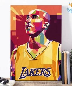 Bigsmall_cc Father's Day Kobe Bryant Printed Wooden Frame