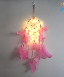 Bigsmall_hmk Handmade Dreamcatcher With LED Lights