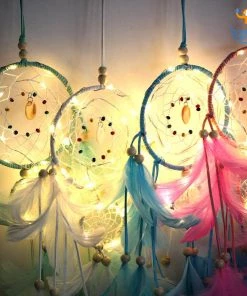 Bigsmall_hmk Handmade Dreamcatcher With LED Lights