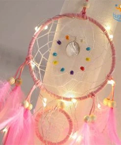 Bigsmall_hmk Handmade Dreamcatcher With LED Lights