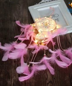 Bigsmall_hmk Handmade Dreamcatcher With LED Lights