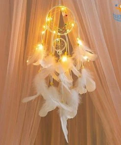 Bigsmall_hmk Handmade Dreamcatcher With LED Lights