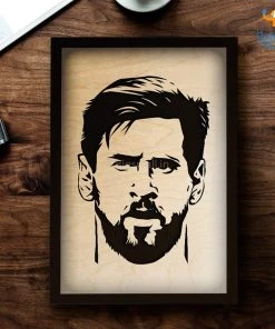 Bigsmall_cc Footballer Engraved Wooden Frame (19 X 13 Inches)