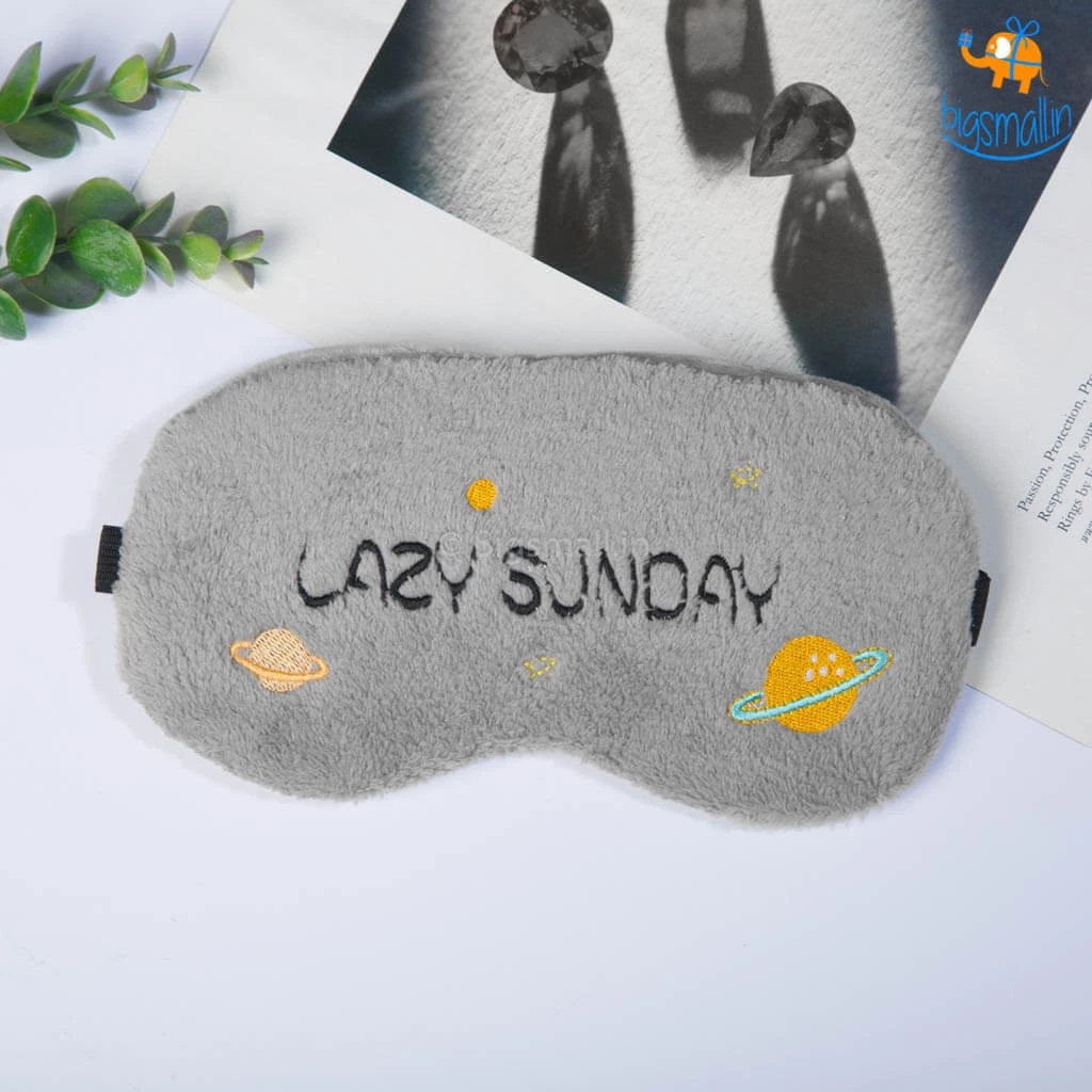 Bigsmall_hmk Lazy Sunday Plush Eye Mask