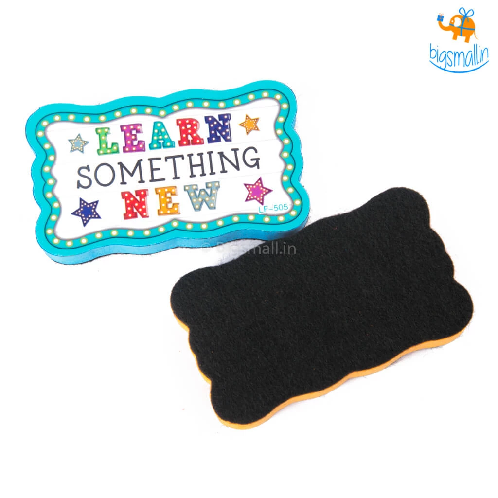 PunitSB Magnetic Whiteboard Duster - Learn Something New All Of It