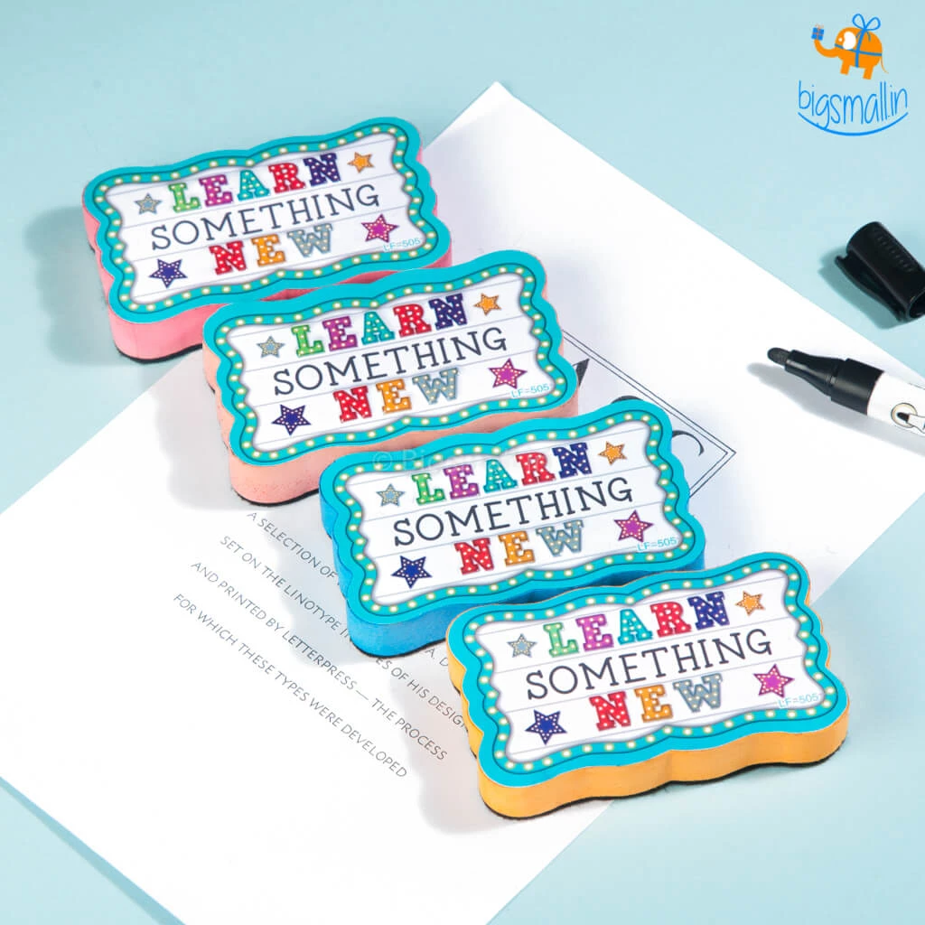 PunitSB Magnetic Whiteboard Duster - Learn Something New All Of It