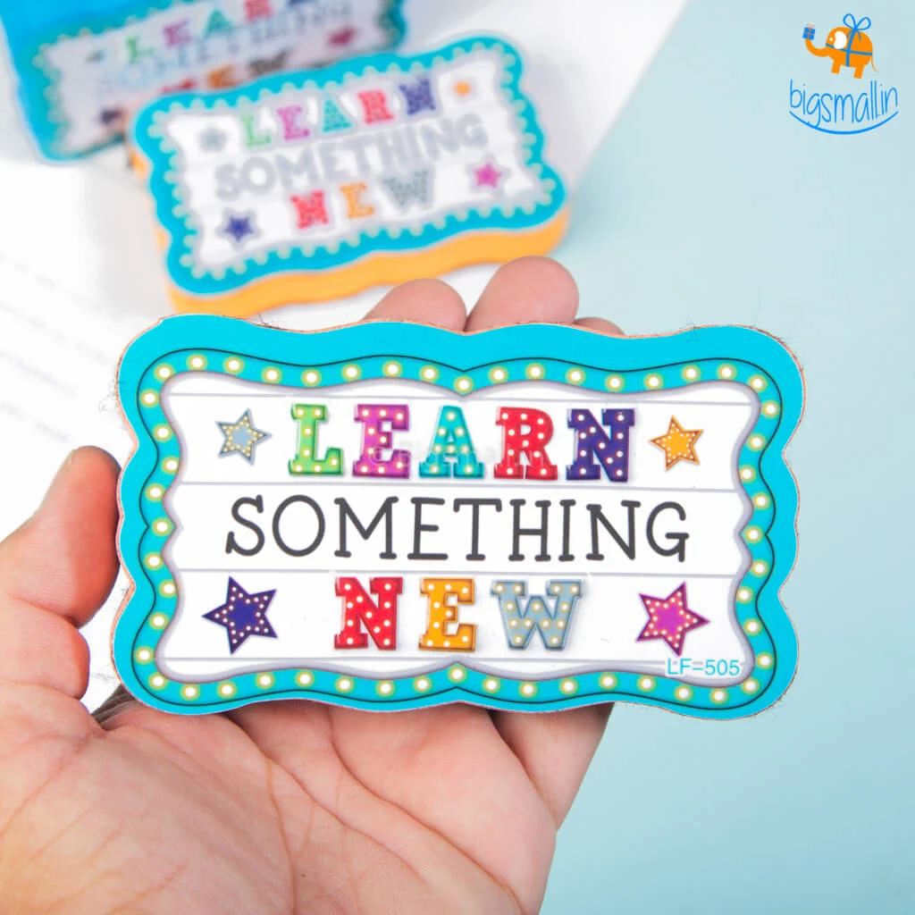 PunitSB Magnetic Whiteboard Duster - Learn Something New All Of It