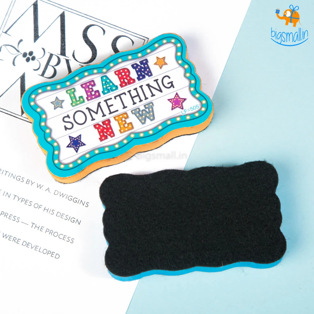 PunitSB Magnetic Whiteboard Duster - Learn Something New All Of It