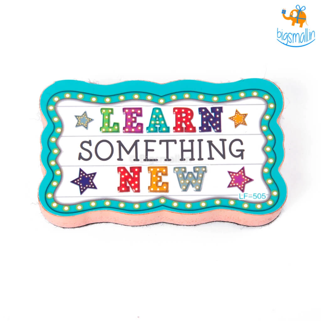 PunitSB Magnetic Whiteboard Duster - Learn Something New All Of It