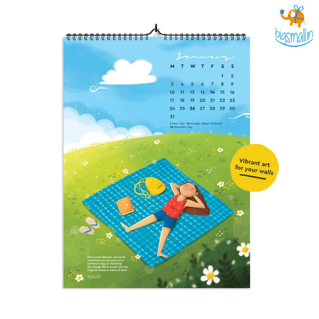 Pranita Kocharekar Less Doing, More Being 2022 Wall Calendar