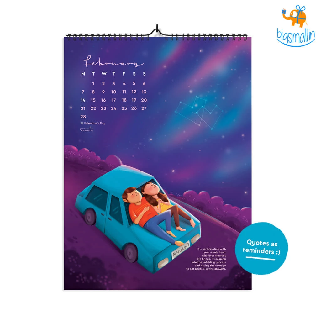 Pranita Kocharekar Less Doing, More Being 2022 Wall Calendar
