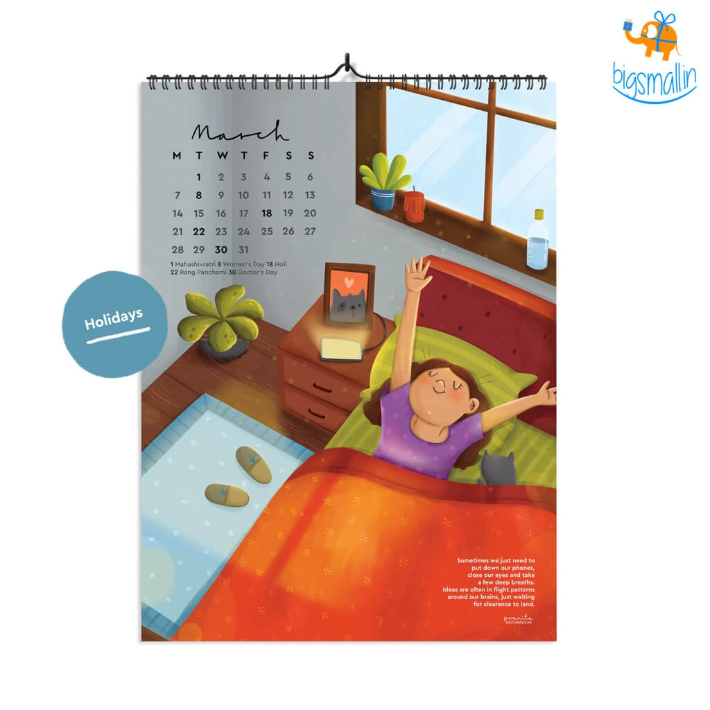 Pranita Kocharekar Less Doing, More Being 2022 Wall Calendar