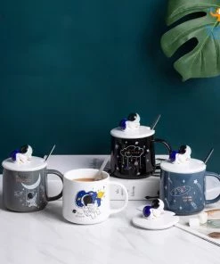 Artnery Father's Day Lil Astronaut Mug With Lid & Spoon