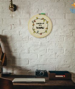 Hoop-Broideries Corporate Handmade Diwali LED Embroidery Hoop Art