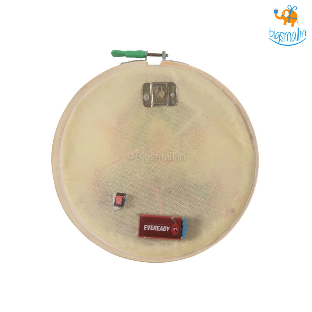 Hoop-Broideries Corporate Handmade Diwali LED Embroidery Hoop Art