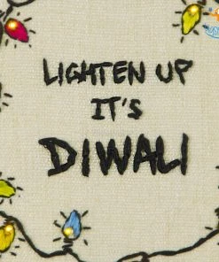 Hoop-Broideries Corporate Handmade Diwali LED Embroidery Hoop Art
