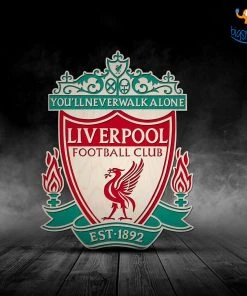 Bigsmall_cc Liverpool Engraved Wooden Crest Father's Day