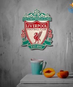 Bigsmall_cc Liverpool Engraved Wooden Crest Father's Day