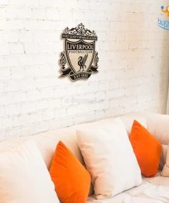 Bigsmall_cc Liverpool Engraved Wooden Crest Father's Day