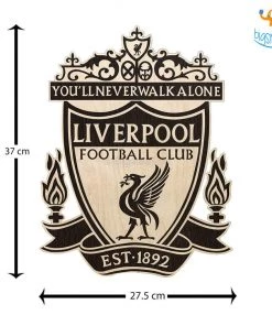 Bigsmall_cc Liverpool Engraved Wooden Crest Father's Day