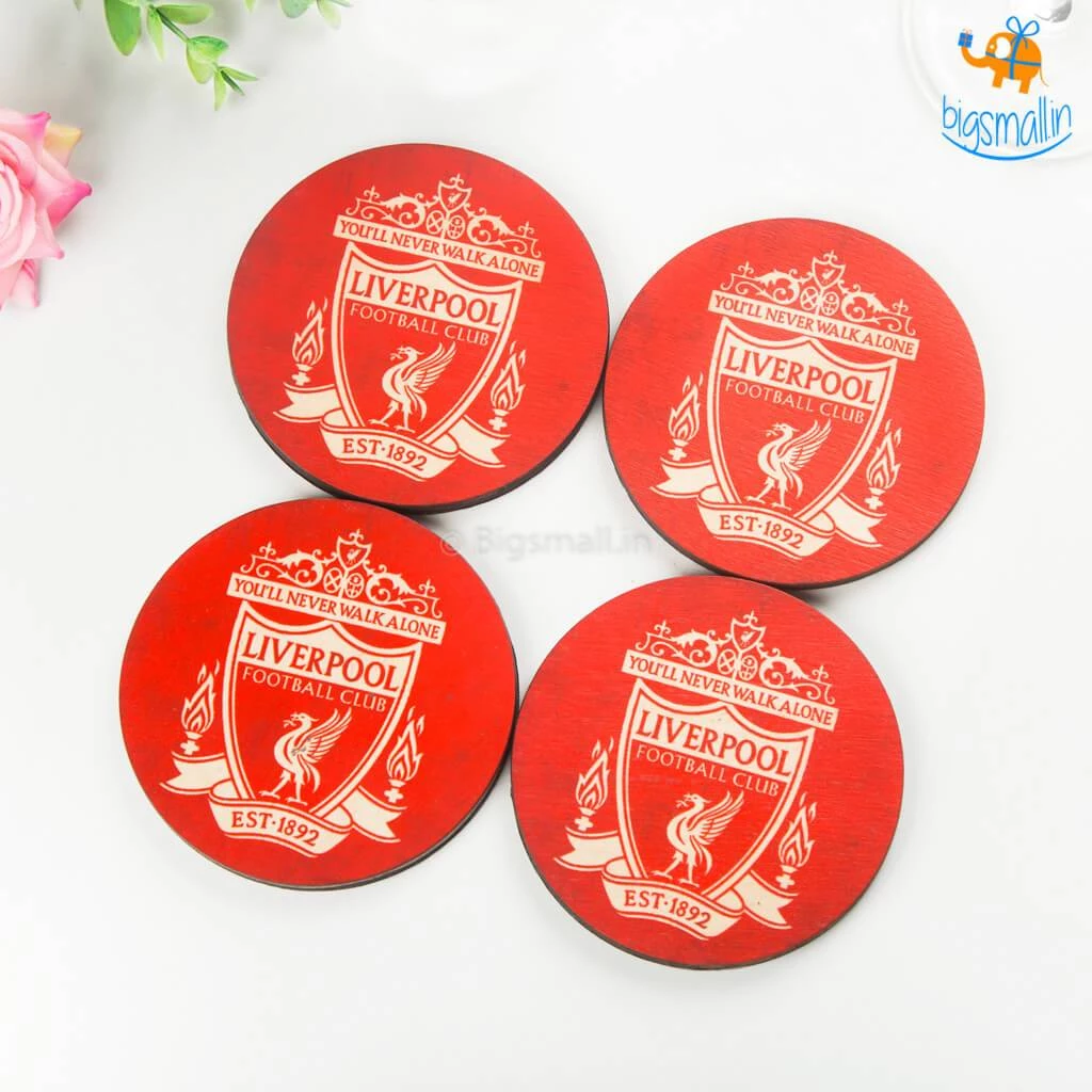 Bigsmall_cc Liverpool Wooden Coasters - Set Of 4